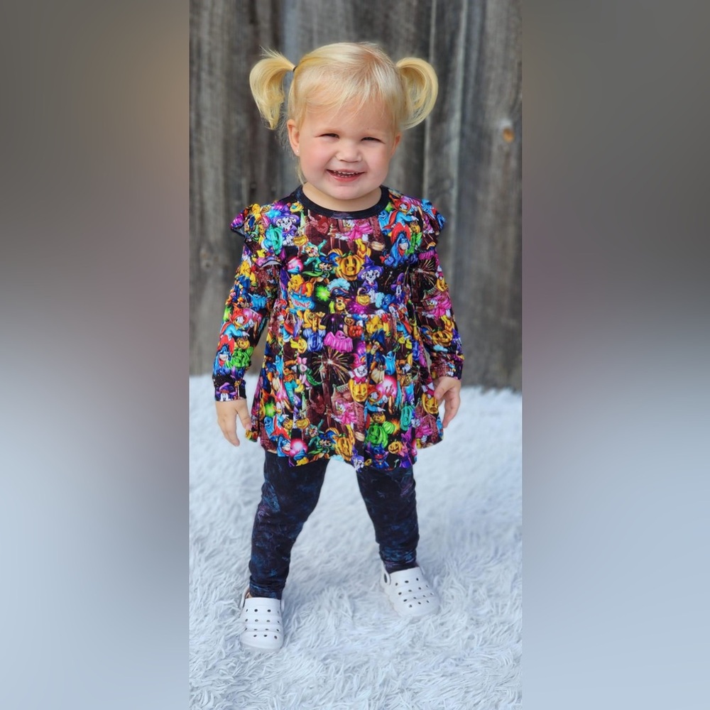 Disney Halloween - 2 Piece Peplum & Legging Bamboo Set